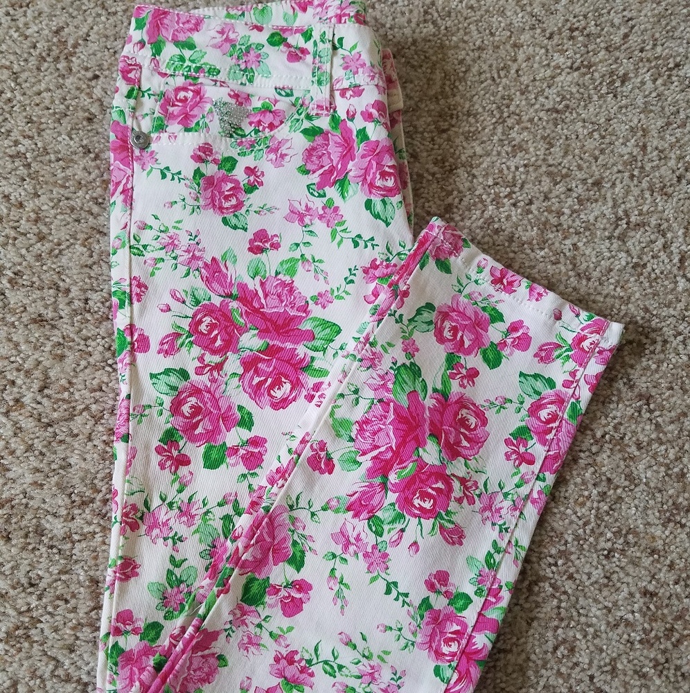 NWT! Girls Guess Floral Crops sz 12 kids